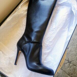 New INC International Concepts Black Leather boots